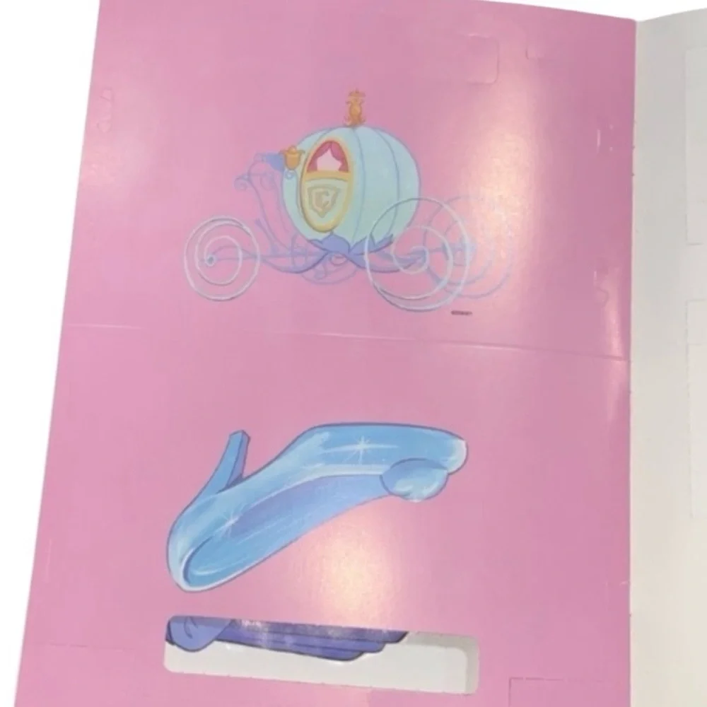 Vintage Disney Cinderella Paper Doll Book Princess Dress Up Collectible Toy
